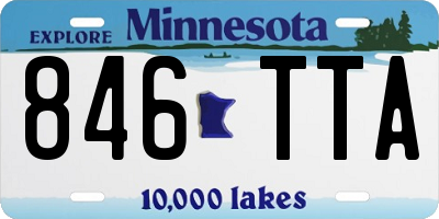 MN license plate 846TTA