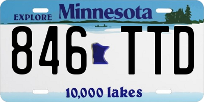 MN license plate 846TTD