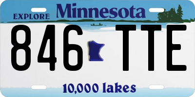 MN license plate 846TTE