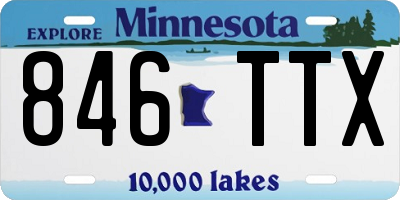 MN license plate 846TTX