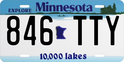 MN license plate 846TTY