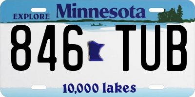 MN license plate 846TUB