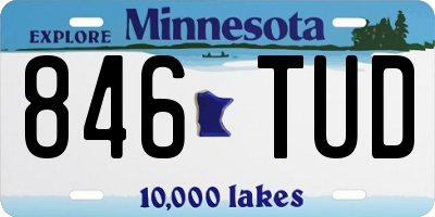 MN license plate 846TUD
