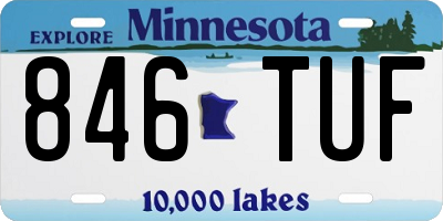 MN license plate 846TUF