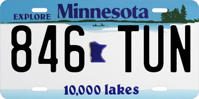 MN license plate 846TUN