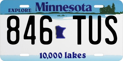 MN license plate 846TUS