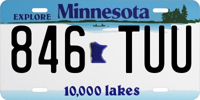 MN license plate 846TUU