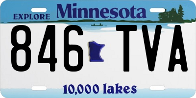 MN license plate 846TVA