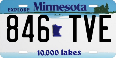 MN license plate 846TVE