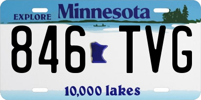 MN license plate 846TVG