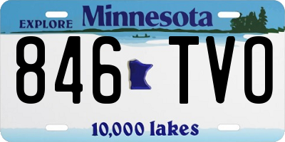 MN license plate 846TVO