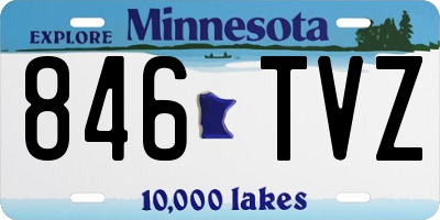 MN license plate 846TVZ