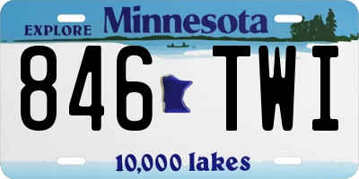 MN license plate 846TWI