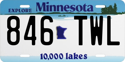 MN license plate 846TWL