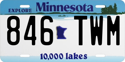 MN license plate 846TWM