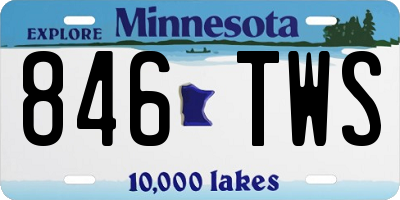 MN license plate 846TWS