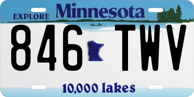 MN license plate 846TWV