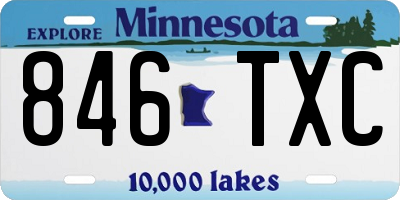 MN license plate 846TXC