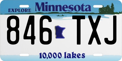 MN license plate 846TXJ