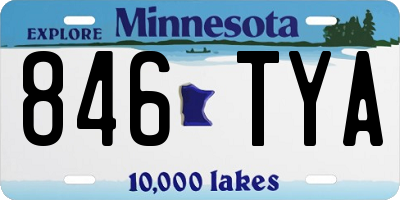 MN license plate 846TYA
