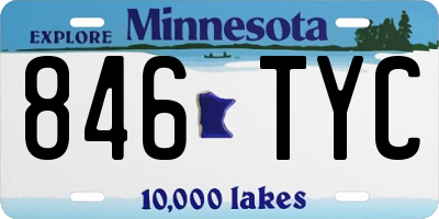 MN license plate 846TYC