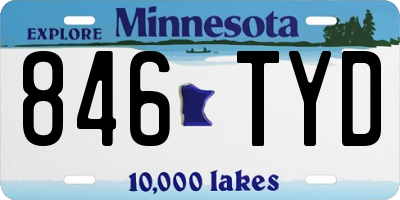 MN license plate 846TYD
