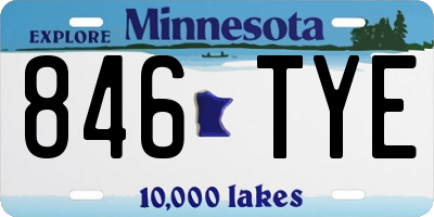MN license plate 846TYE