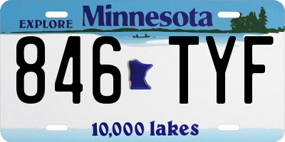 MN license plate 846TYF
