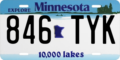 MN license plate 846TYK