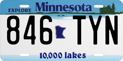 MN license plate 846TYN