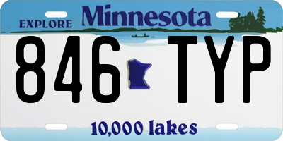 MN license plate 846TYP