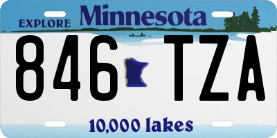MN license plate 846TZA