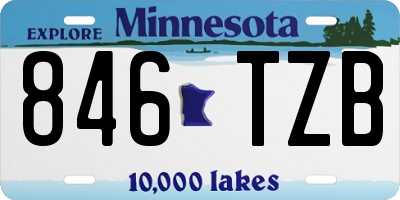 MN license plate 846TZB