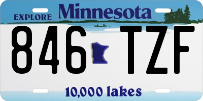 MN license plate 846TZF
