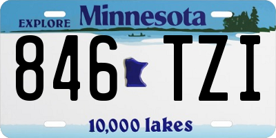 MN license plate 846TZI