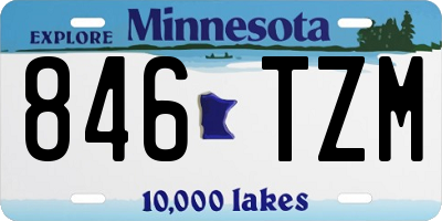 MN license plate 846TZM