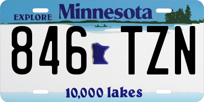 MN license plate 846TZN