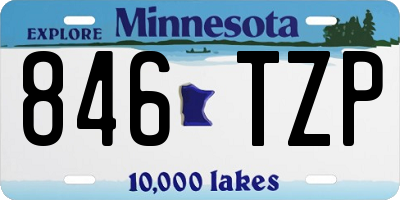 MN license plate 846TZP