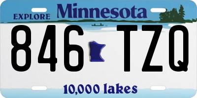 MN license plate 846TZQ