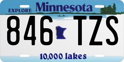 MN license plate 846TZS