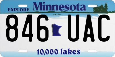 MN license plate 846UAC
