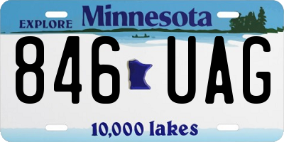 MN license plate 846UAG
