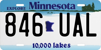 MN license plate 846UAL