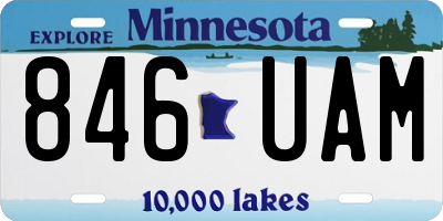 MN license plate 846UAM