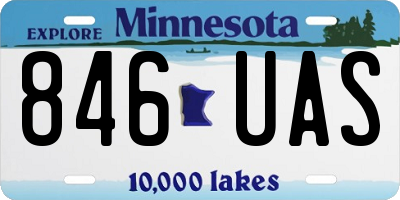 MN license plate 846UAS