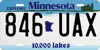 MN license plate 846UAX