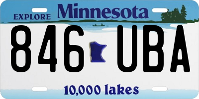 MN license plate 846UBA