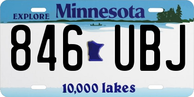 MN license plate 846UBJ