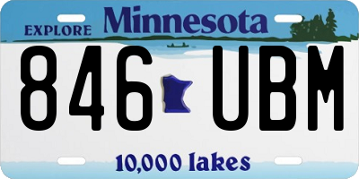 MN license plate 846UBM