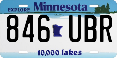 MN license plate 846UBR